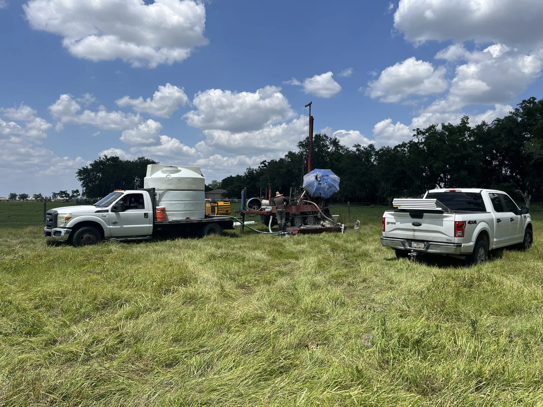 Blue Well Drilling crew at work